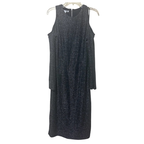 Black Sleeveless Sheath Dress Halter Neckline - Picture 1 of 9